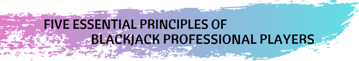 5 Essential Principles of Blackjack Professional Players