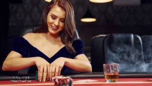 Woman gambling