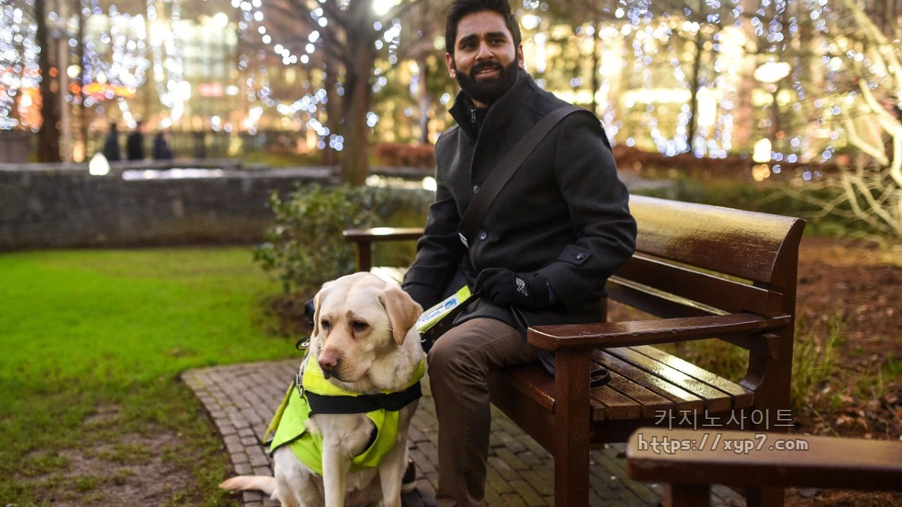 Man with Guide Dog