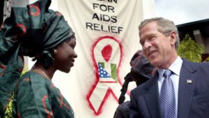 George Bush at PEPFAR program